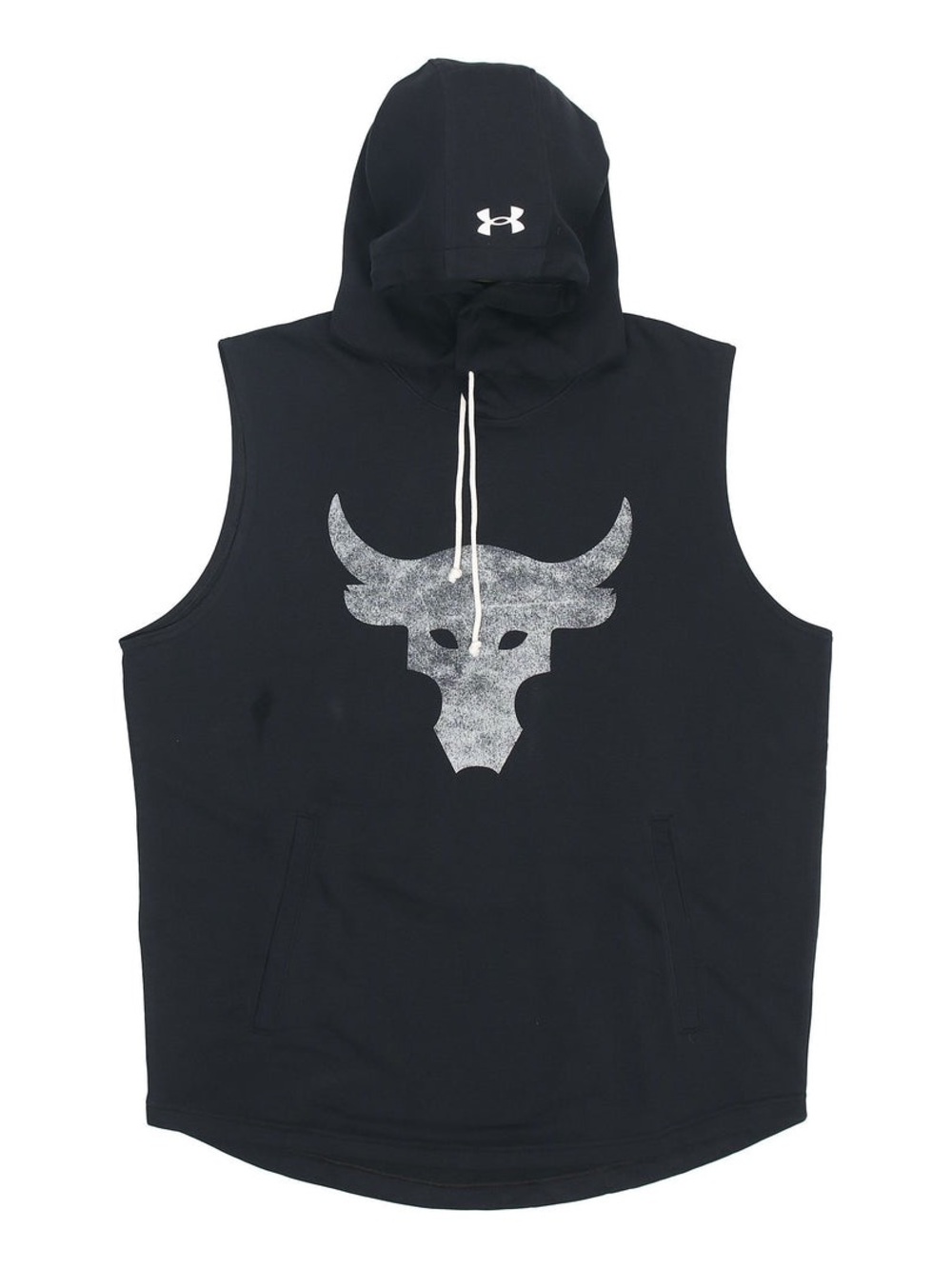 Under Armour Project Rock Men’s Black Sleeveless Hoodie Large